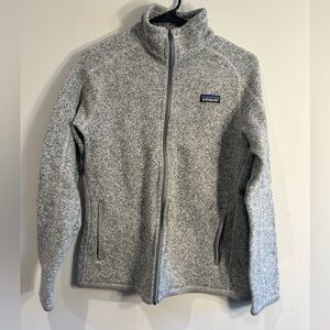 Patagonia Light Grey Full Zipup Sweater - Size M